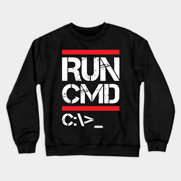 Run CMD C:\> Crewneck Sweatshirt by TeeTeeUp